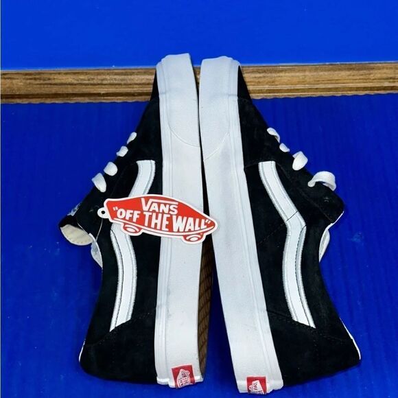 NEW VANS SUEDE CANVAS BLACK / WHITE SHOES 721278 WOMEN’S SIZE 10.5 - Picture 6 of 8